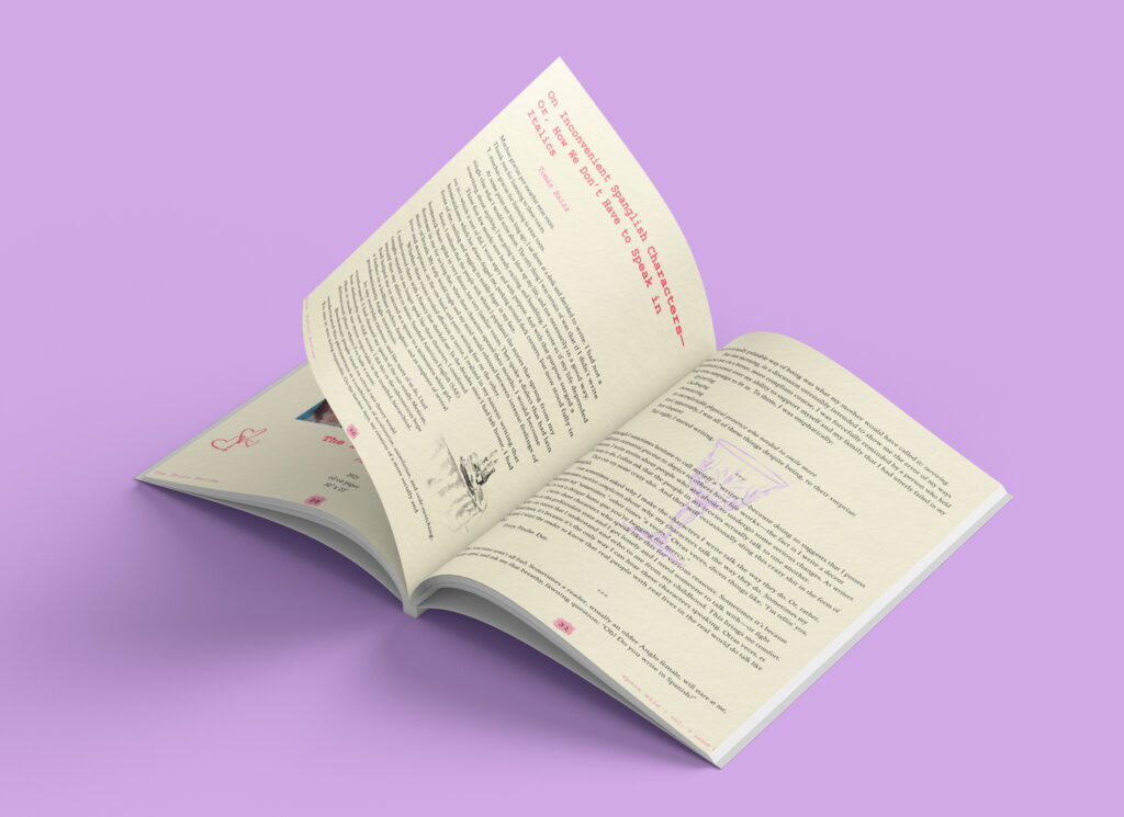 Pages 30-31 of Talon Review's Spare Wile issue